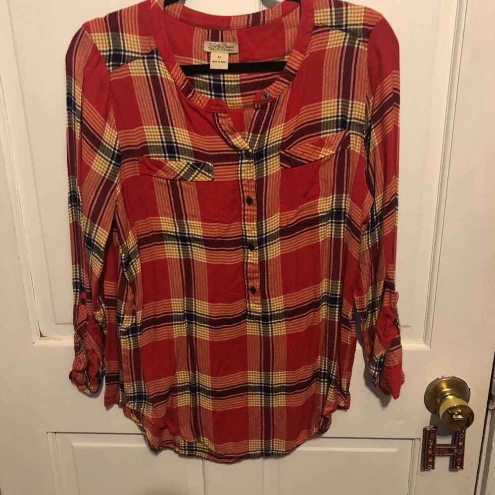 Plaid top! 🧡❤️🧡